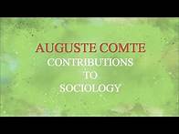 Video thumbnail for Auguste Comte- contributions to sociology