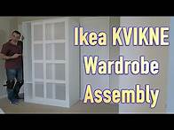 Video thumbnail for IKEA KVIKNE Wardrobe with 2 sliding doors assembly
