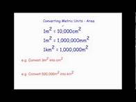 Video thumbnail for Converting Metric Units of Area