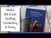 Video thumbnail for Abeka 6th Grade Spelling vocabulary And Poetry - Homeschool