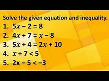 Video thumbnail for Find the value of X | Solve the given Equation and Inequality