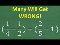 Video thumbnail for Can You Solve This BASIC Fraction Problem? MANY Will Get It Wrong!
