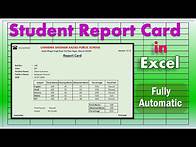 Video thumbnail for Automatic Report Card in Excel | Student Result Card in Excel