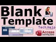 Video thumbnail for Microsoft Access Blank Database Template, Simple Customer Database, Main Menu Form, Free Download