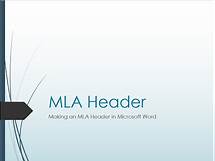 Video thumbnail for How to Create an MLA Header in MS Word