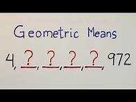 Video thumbnail for How to Find the Geometric Means? Geometric Sequence - Grade 10 Math