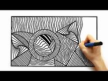 Video thumbnail for 4K Drawing abstract black white picture with random shapes