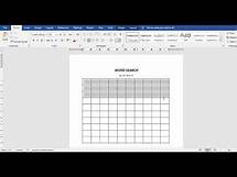 Video thumbnail for How to Make a Word Search in MS Word
