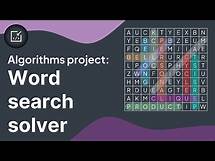 Video thumbnail for Algorithms project: Word search solver - Inside code