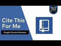Video thumbnail for How To Use Cite This For Me | Google Chrome Extension