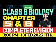 Video thumbnail for Class 8 Biology | Chapter 5 & 6 / Complete Revision | Xylem Class 8