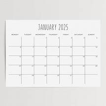 Video thumbnail for 2025 Monthly Printable Calendar - 12 Month Calendar Simple, Modern Design in Landscape PDF Format - Sunday & Monday Start Instant Download - Etsy