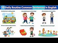 Video thumbnail for 70 simple english sentences for kids | english speaking practice | Daily use English sentences