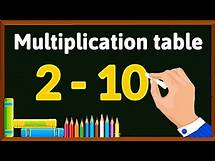 Video thumbnail for Table of 2 to 10 | learn table 2 to 10 | Multiplication tables 2-10 | Multiplication table for kids