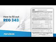 Video thumbnail for How to Fill Out REG 343 Online or California Application for Title or Registration | PDFRun