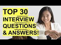 Video thumbnail for TOP 30 INTERVIEW QUESTIONS & ANSWERS! (Job Interview PASS GUARANTEED!)