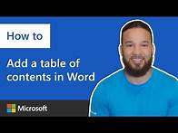 Video thumbnail for How to add a table of contents in Microsoft Word