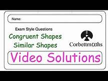 Video thumbnail for Congruent and Similar Shapes Answers - Corbettmaths