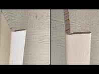 Video thumbnail for How to miter cut 45° L Corner Trim Molding. did I succeed?