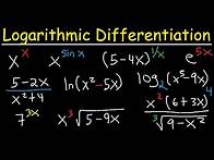 Video thumbnail for Logarithmic Differentiation of Exponential Functions