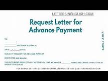 Video thumbnail for Request Letter for Advance Payment - Sample Letter Requesting for the Advance Payment