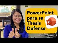 Video thumbnail for 8 Tips at mga dapat ilagay sa research/thesis defense PowerPoint presentation