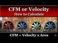 Video thumbnail for Calculating CFM or Velocity from Area