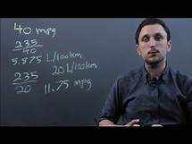 Video thumbnail for How to Convert GPM to L/100km : Math & Geometry Tips