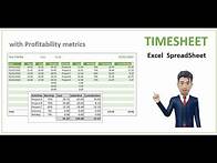 Video thumbnail for Create a TIMESHEET Template using an Excel Spreadsheet - [ 15 Minute Tutorial ]