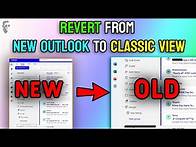 Video thumbnail for REVERT BACK FROM NEW OUTLOOK TO OLD CLASSIC VIEW