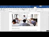 Video thumbnail for Stylish company profile design in Microsoft Word