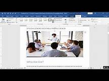 Video thumbnail for Stylish company profile design in Microsoft Word