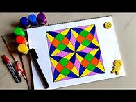Video thumbnail for Geometric Square Art || Geometric Art Drawing || How to Draw Geometric Square Art Design Learn & Art
