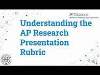 Video thumbnail for Understanding the AP Research Presentation Rubric