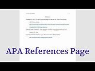 Video thumbnail for APA in Microsoft Word - The References Page (Step 6)