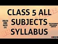Video thumbnail for Class 5 all subjects syllabus cbse board by A TO Z STUDYZ