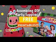 Video thumbnail for DIY Cocomelon Party Supplies | FREE Cocomelon Printables | Souvenir Box | Cupcake Topper | Party Hat