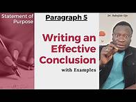 Video thumbnail for SoP: How to Conclude Your Statement of Purpose for Graduate School with a Real Example