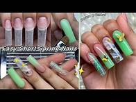 Video thumbnail for EASY SPRING POLYGEL NAILS🦋 BEGINNER FRIENDLY NAILS! HOW TO MARBLE & OMBRE | Nail Tutorial