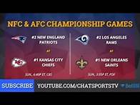 Video thumbnail for NFL Playoff Bracket: NFC & AFC Championship Schedule, Chiefs vs Patriots, Saints vs Rams Preview