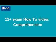 Video thumbnail for 11+ exam: English – Comprehension | Bond 11+