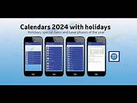 Video thumbnail for Calendars 2024 with holidays
