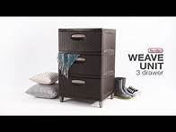 Video thumbnail for Sterilite 3 Weave Drawer Unit