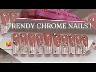 Video thumbnail for PRETTY 😍 White chrome nails ! How to apply chrome | press on nails tutorial for beginners