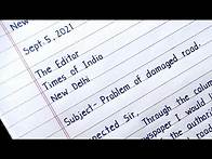 Video thumbnail for Letter to editor | writing a letter to the editor