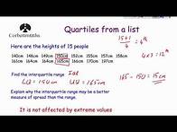 Video thumbnail for Quartiles from a List - Corbettmaths