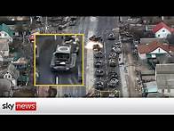 Video thumbnail for Ukraine War: Dramatic drone footage shows Russian convoy 'ambush'