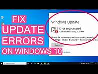 Video thumbnail for How To Fix All Windows 10 Update Errors | Fix Error Encountered