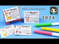 Video thumbnail for How to Make a 2024 Mini Desk Calendar FREE | Easy DIY Craft