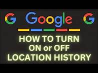 Video thumbnail for How To Turn On Or Off Location History In Google | PC Tutorial
